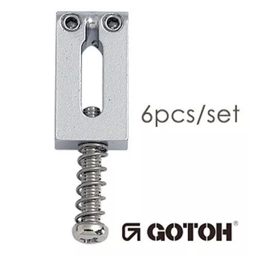 NEW Gotoh S199C Set of 6 Steel Tremolo/Bridge Saddles 10.8mm Width - CHROME