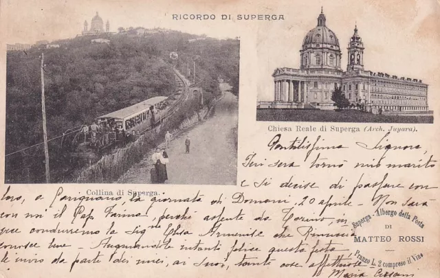 Torino - Ricordo di Superga - fp vg 1908