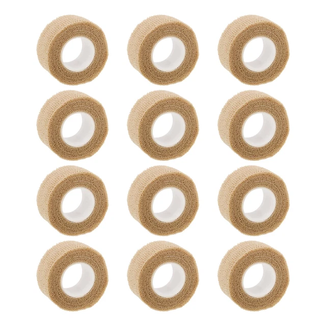 MonMed Self Adhesive Bandage Wrap 12pk - 1in x 15ft Cohesive Bandage Rolls