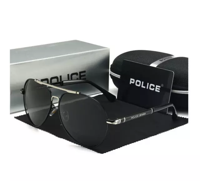 Men Police Polarized Sunglasses 4 Colors with Box Classic Driving Glasses New