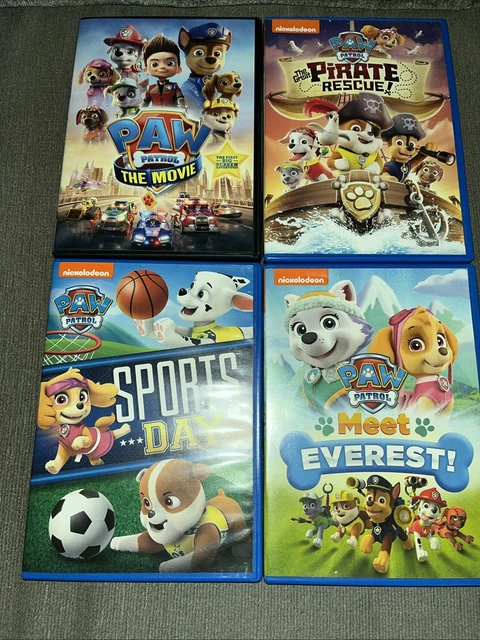 PAW PATROL DVD Lot Nickelodeon Movie, Pirate Rescue, Sports Day