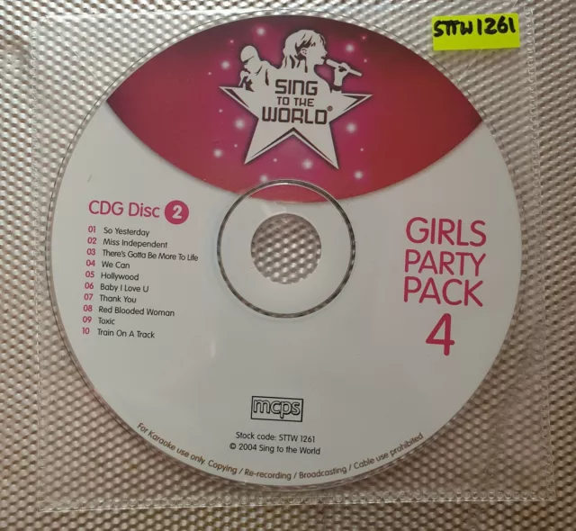 STTW Karaoké - Pack Filles Party 4 - Disque 2 - STTW1261 - Karaoké CDG CD + G