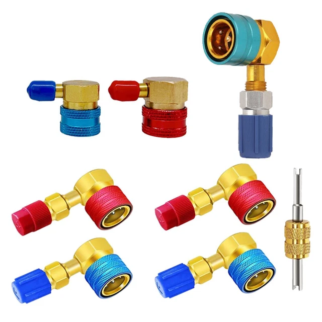 Adaptateurs De Connexion R1234Yf / R134A - Pour Climatisation Auto - En Cuivre Et ABS - Kit De 2 Pièces - 4