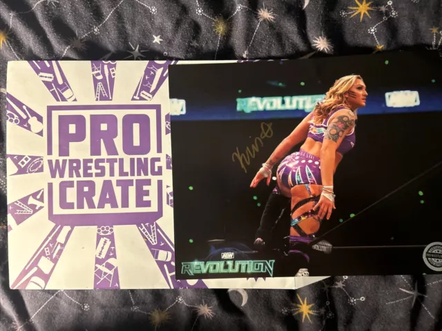 Kris Statlander AEW Hand Signed Autographed 8x10 Photo Pro Wrestling Crate