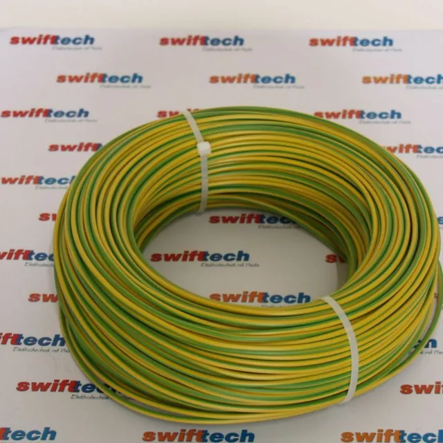 [0,99€/m] H07V-U 4mm² grün/gelb PVC Aderleitung Erdungskabel (starr)