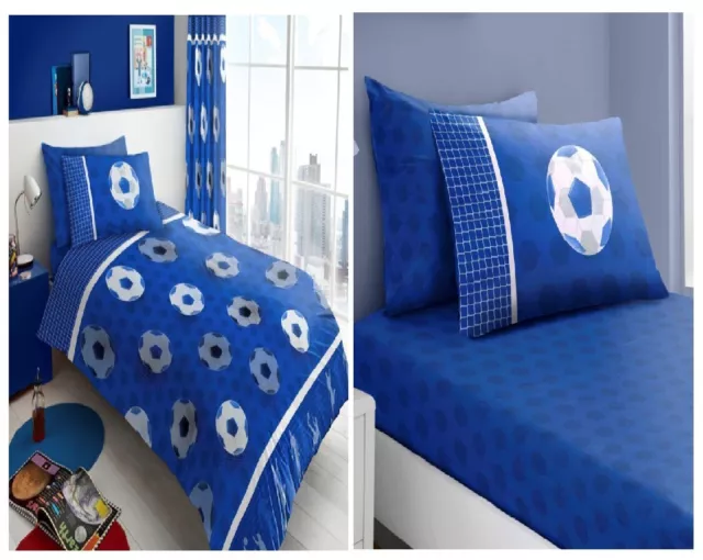 Football Goals Blue Duvet Cover Bedding Set Or Sheet Set Or Curtain