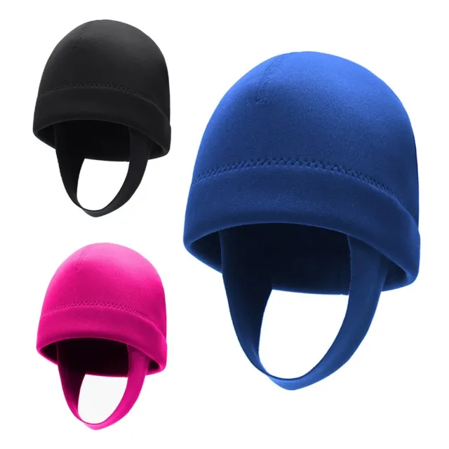 Casquette chapeau de plongée noir/bleu/rouge nylon S/M/L capuche chaude pour su