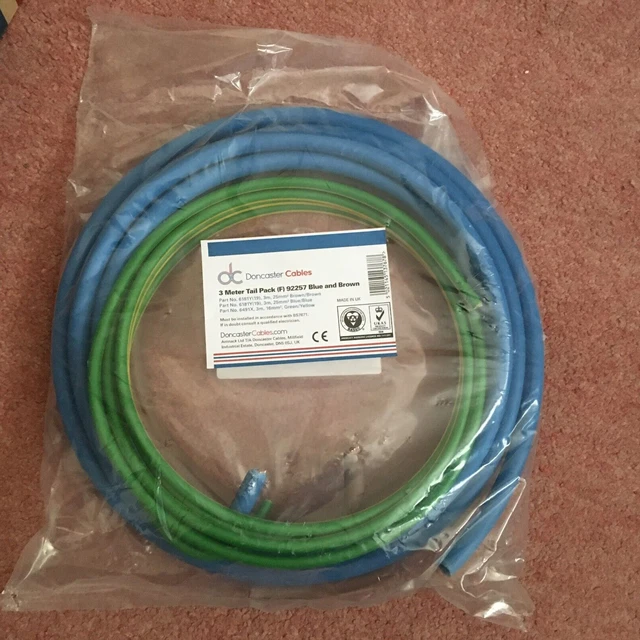 Doncaster Kabel 3 Meter Heckpack 3M, 25 Mm Braun/Braun Blau/Blau 3M 16 Mm Erde