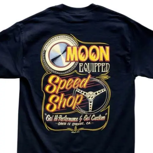 MOON SPEED SHOP T-Shirt Mens LARGE Mooneyes HOT ROD Custom Drag Racing NHRA tee