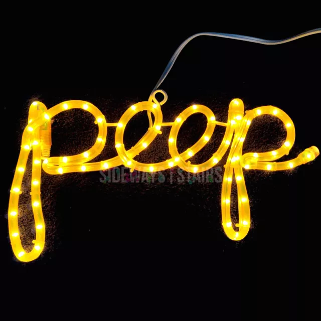 EASTER PEEP ROPE LIGHT SIGN peep show vintage lighting wall art peeps onlyfans 2