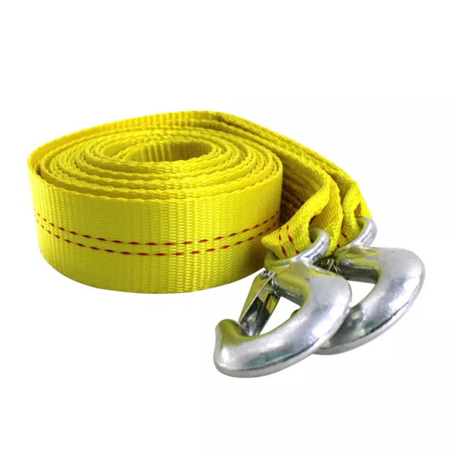 HFS(R) 4.5T, 2 ''x20 Ft Polyester Tow Strap Rope 2 Hooks 9000lb Towing Recovery