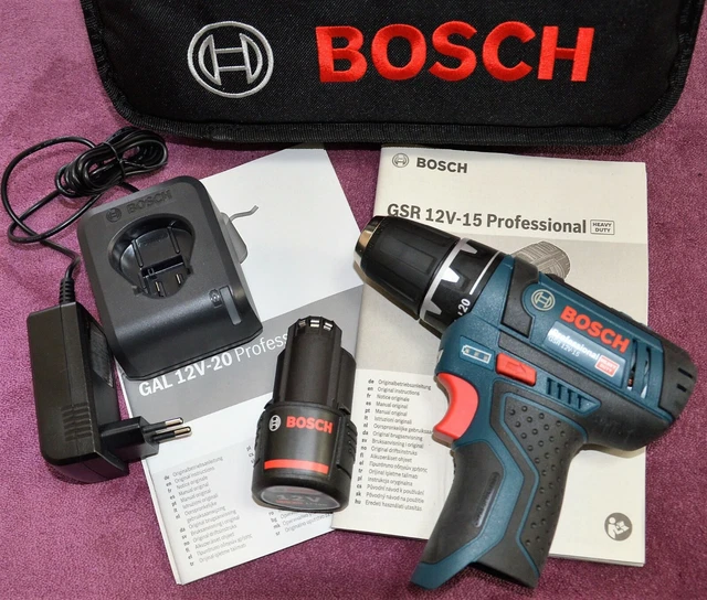 Bosch GSR 12V-15 Accuschroevendraaier | 12 Volt 2,0 Ah Li-Ion | Tas | Online Gereedschap