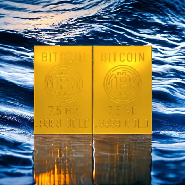 One Gram Gold Bar BTC Snaps in two Bullion Precious Metal .9999 + Free Silver T