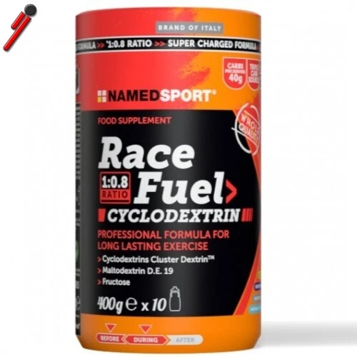 Named Sport, Race Fuel, 400 g Ciclodestrine, Maltodestrine e Fruttosio
