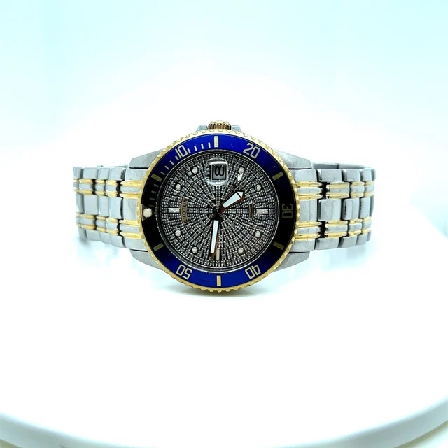 Croton Limited Edition Mens Automatic Two Tone Diamond Dial Watch