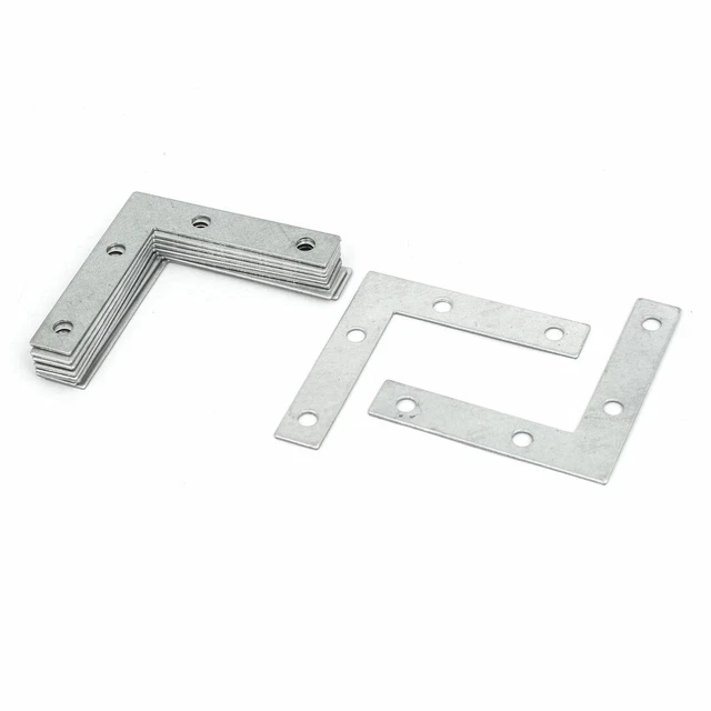 51mmx51mmx1mm Metal Flat L Shaped Corner Brace Angle Bracket Repair Plates 10pcs