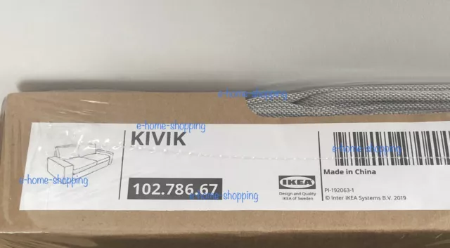 COVER for IKEA KIVIK 2 Seater Sofa in Ramna Light Grey 102.786.67 DISCONTINUED