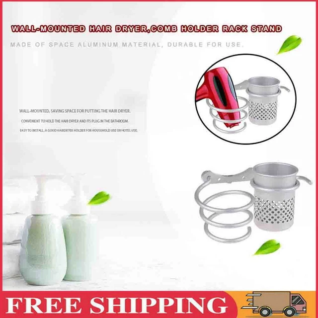 Secador de pelo montado en pared soporte aluminio peine seco soporte soporte soporte soporte soporte Se