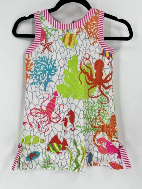 Gretchen Scott Girls Neptune Playground Dress Size 6 Ocean Bright Colors NWT 2