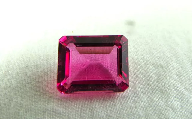 Natural Rubellite Pink Tourmaline Octagon Cut 5.60 Carats Gemstone Ring Pendant