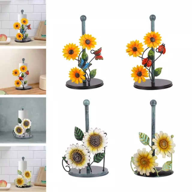 Stylish Sunflowers Paper Holder Countertop Storage Kitchen Roll Paper Towel