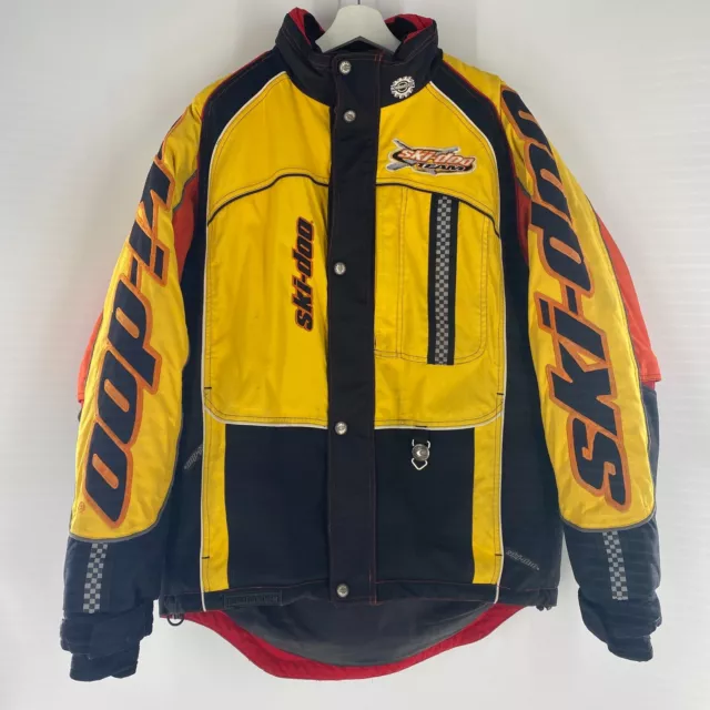 Ski-Doo X-Team Snowmobile Jacket Bombardier Sno Gear Yellow Black Orange L Tall