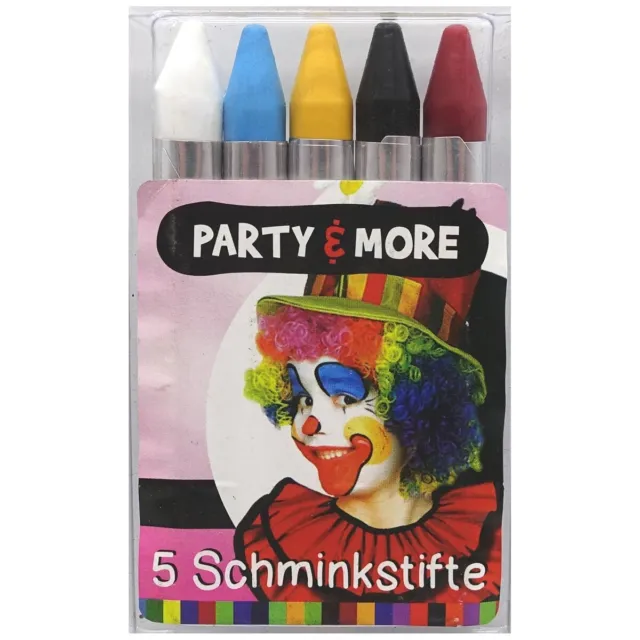 Kinder Schminkstifte / Halloween Karneval Fasching Clown Schminke Farben Make-Up