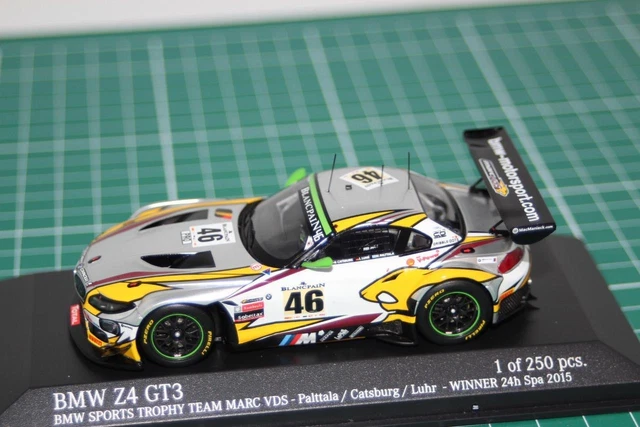 MINICHAMPS 1/43 BMW Z4 GT3 Team Marc VDS #46 24h Spa 2015