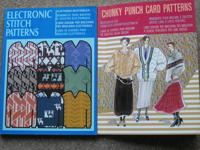 Patrones de tarjetas perforadas y patrones de punto Empisall Knitmaster AG-1/AG-20 Intarsia - 2 libros