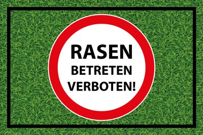 BLECHSCHILD 30X40 RASEN Betreten Verboten Hinweis Achtung EUR 19,90