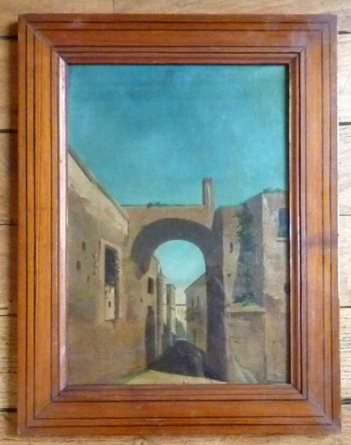 Peinture Orientaliste XIXe - Huile Sur Panneau Carton - Désert - Art Orientalisme