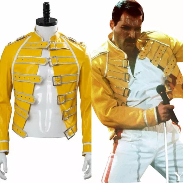 Queen Lead Vocals Freddie Mercury Wembley On Stage Jacket Cosplay Kostüm Mantel
