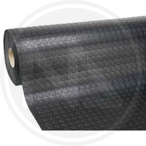 Zerbino Gomma Tappeto Isolante Antiurto Antiscivolo Copripavimento Nero Rigato 120x700 Cm 87487115 - Foto 5