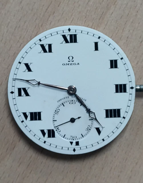 Cadran Email Ancien Pour Montre à Gousset - Style Chiffres Romains - Diamètre 37 Mm - Compatible A. Lange & Söhne 1815