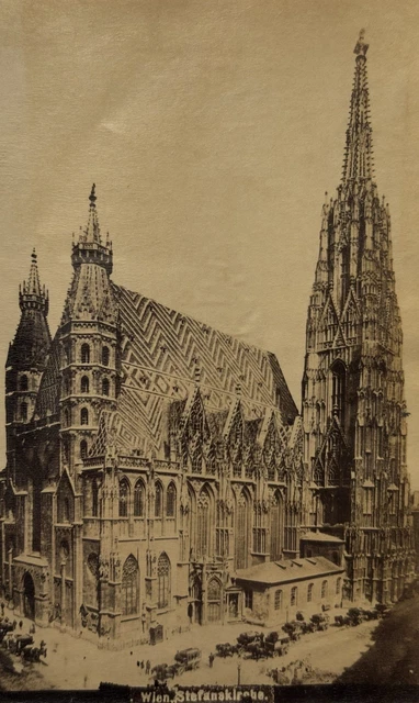 Tirage Albuminé Vintage - Salzbourg, La Cathédrale (Der Dom) - Format 20x25 Cm - Circa 1880 - Collection