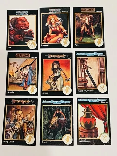 Advanced Dungeons Dragons Trading Cards Lot Forgotten Realms TSR Spelljammer DD4