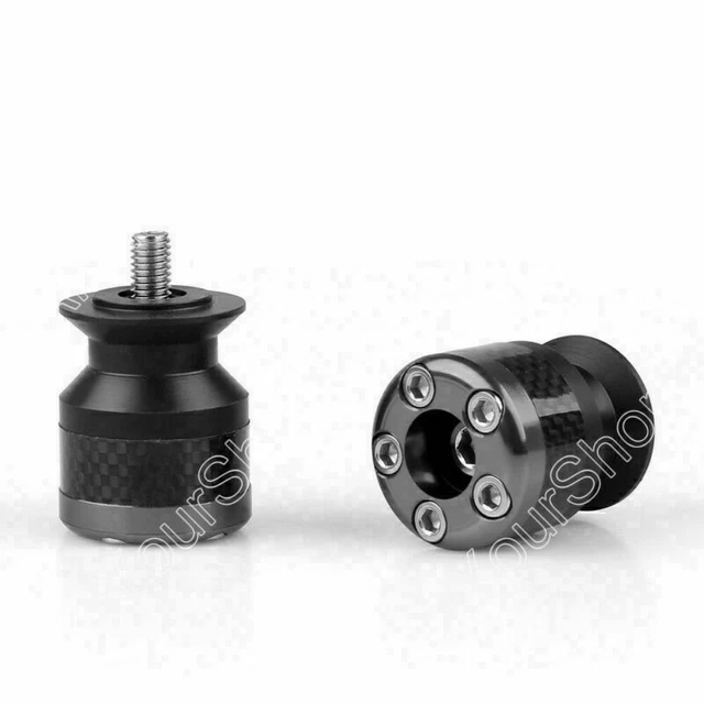 Universal Motorcycle U3C Carbon Fiber 8mm Swingarm Sliders Spools Gray N