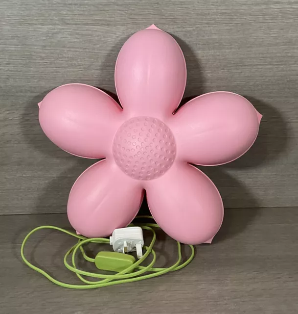 Lámpara de luz de pared de noche con flor rosa de 14" para niñas decoración del dormitorio