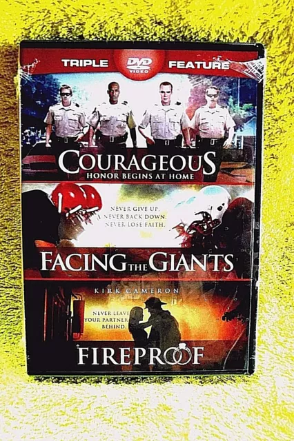 New/Sealed Triple Feature: Courageous, Facing The Giants, & Fireproof Dvd Set!