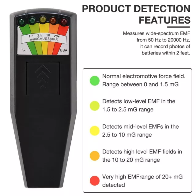 Strahlenmessgerät K2 Elektromagnetische Feld LED EMF Meter Geisterjagd Detektor