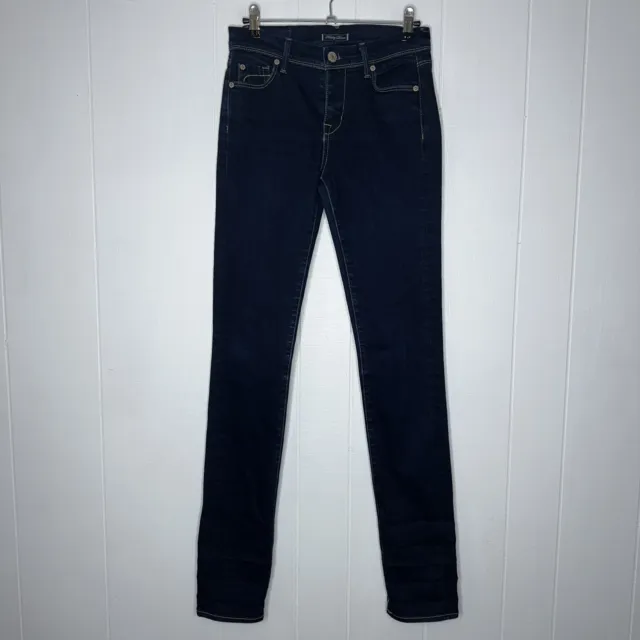 Fidelity Denim Women’s Stevie Skinny Jeans Scorpion Rinse Dark Blue Size 26 Long