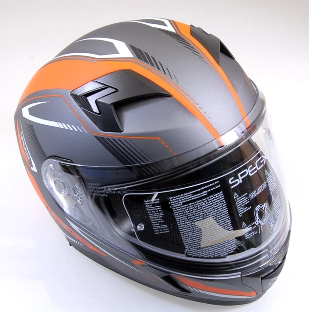SPEC-X Casque Intégral Sx-82.02/R2 Orange Mat GR. S Restes Casque de Moto Spx #7