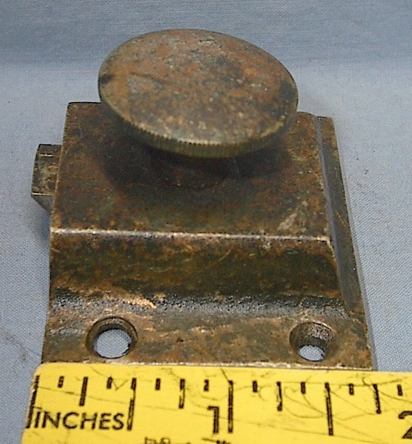 Vintage Antique Cabinet Latch Solid Cast Brass Twist Release #3 2