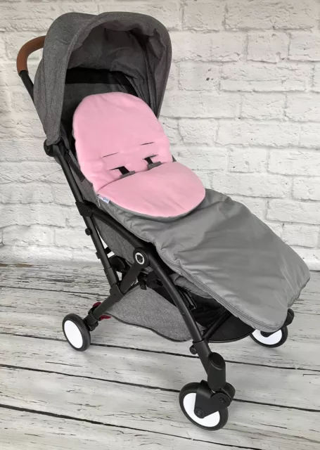 Universal Footmuff Fleece cosy toes Pushchair Stroller Buggy Car seat Grey/Pink