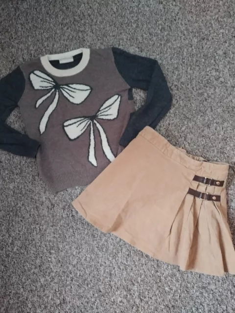 Girls Outfits Bundle Next/George Jumpers And TU/Matalan Skirts 5-6 Years 5