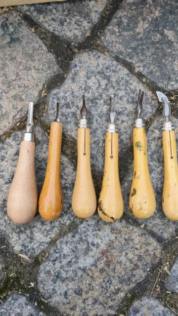 6  x Schnitzwerkzeug Hohl Stechbeitel  Schnitzeisen Schnitzmesser Schnitzen
