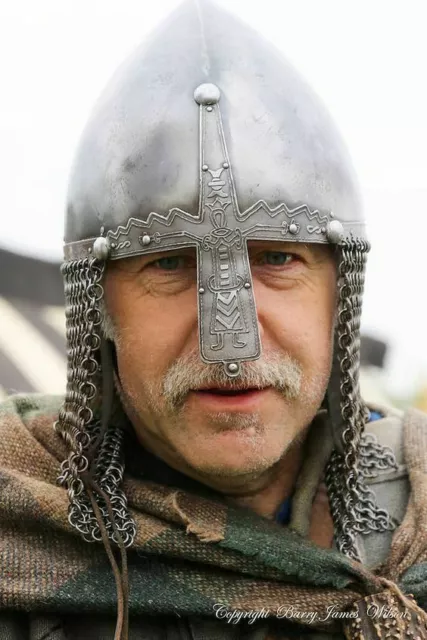 Viking Gladiato Barbute Norman Nasenhelm Antik Stahl mit Kettenhemd Helm