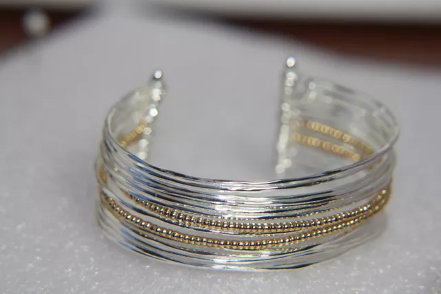 STELLA DOT Rhett Ring Silver Gold Brand New In Original Box