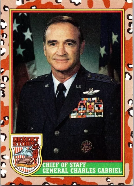 1991 Desert Storm 7 of Staff General Charles Gabriel Trading Card TC CC