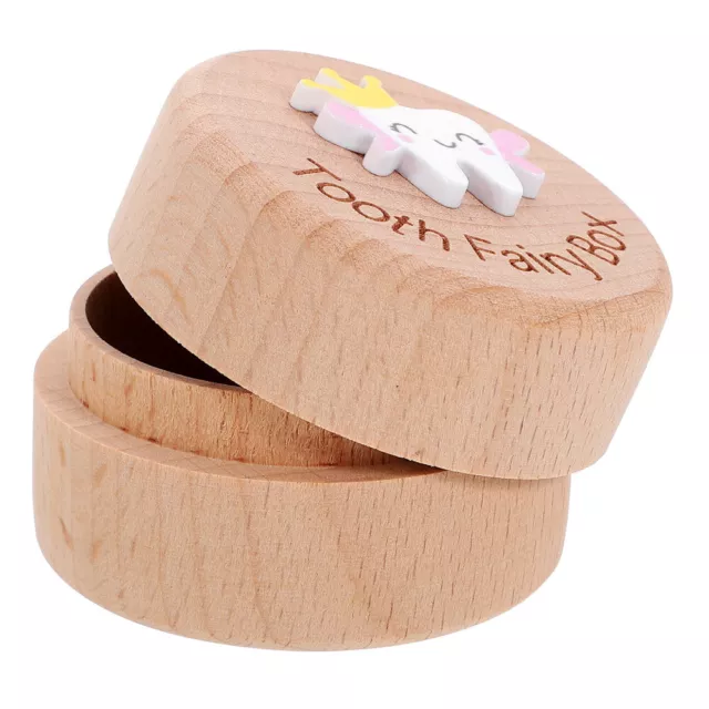 Baby Teeth Keepsake Box Tooth Holder Wooden First Lost Deciduous Tooth